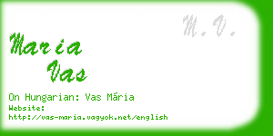 maria vas business card